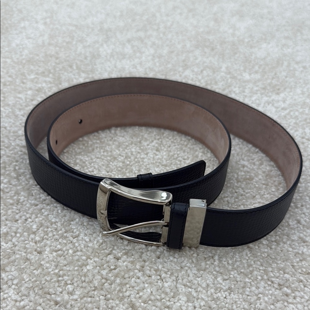 Men's Dunhill Black Leather Belt